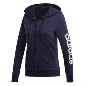 Adidas Essentials Linear Full Zip Hoodie Jacket